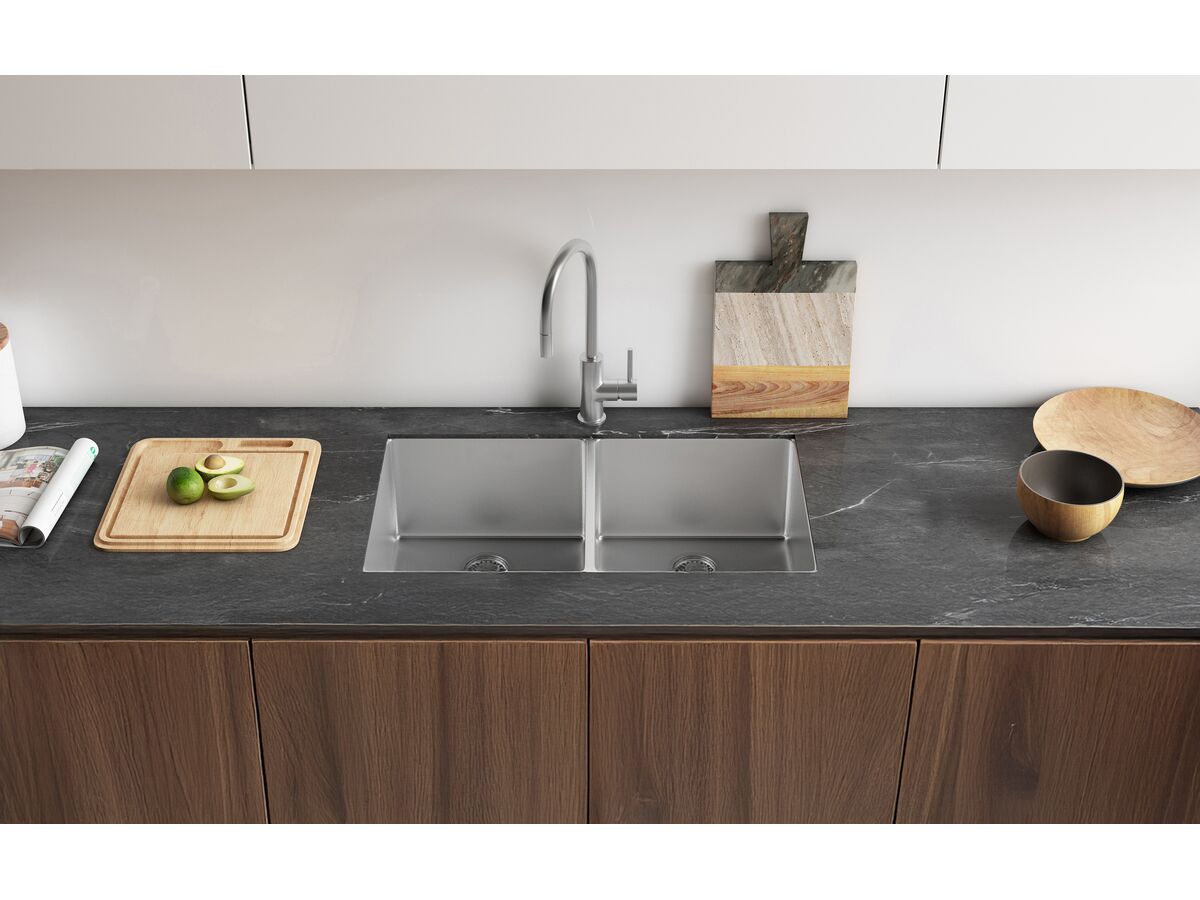 Franke Bow Double Bowl Sink 782mm Stainless Steel - Image 2