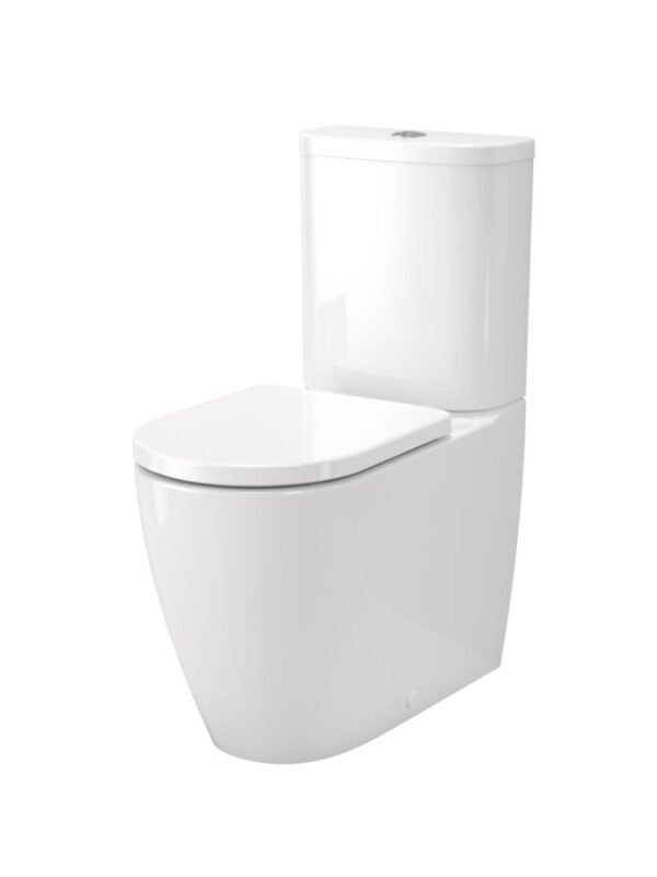 Caroma Forma II Cleanflush Close Coupled Back to Wall Back Inlet Toilet Suite with Soft Close Quick Release Seat White (4 Star)