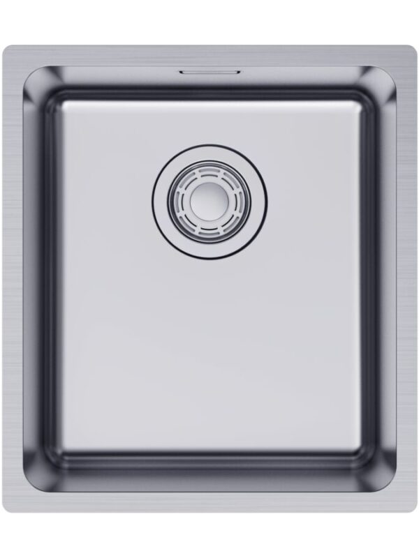 Memo Oscar Inset/Undermount Compact Single Bowl Sink 350mm Overflow No Taphole