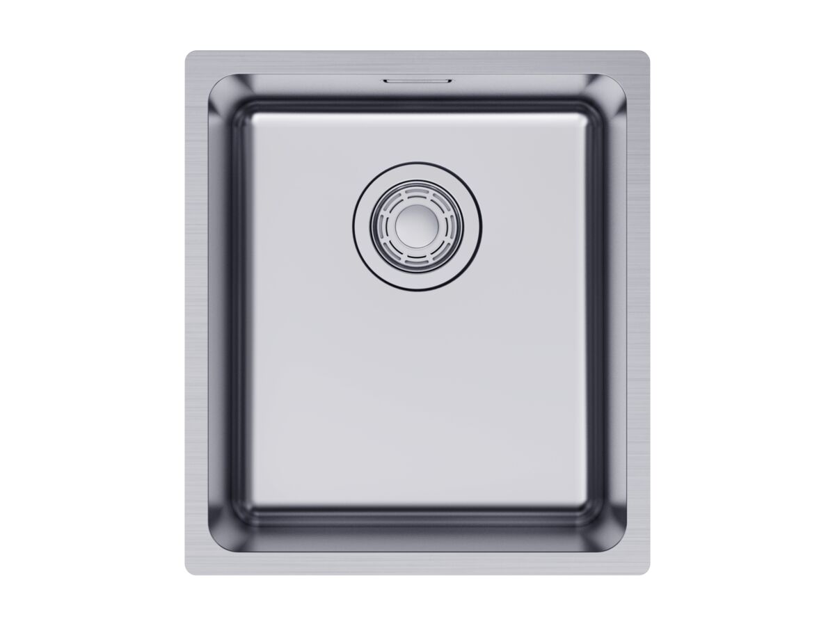 Memo Oscar Inset/Undermount Compact Single Bowl Sink 350mm Overflow No Taphole