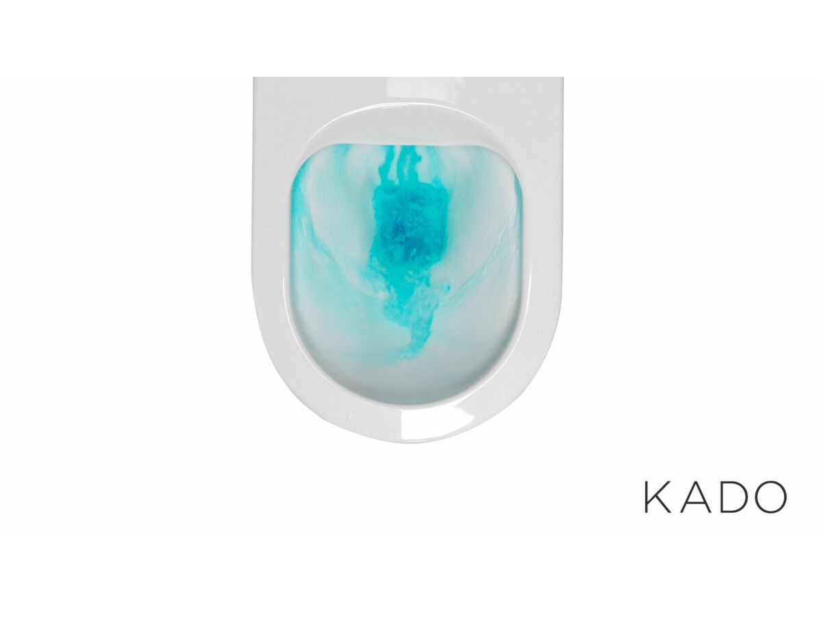 Kado Lux Close Coupled Back to Wall Rimless Plus Overheight Bottom Inlet Toilet Suite with Thin Soft Close Quick Release Seat White (4 Star) - Image 8