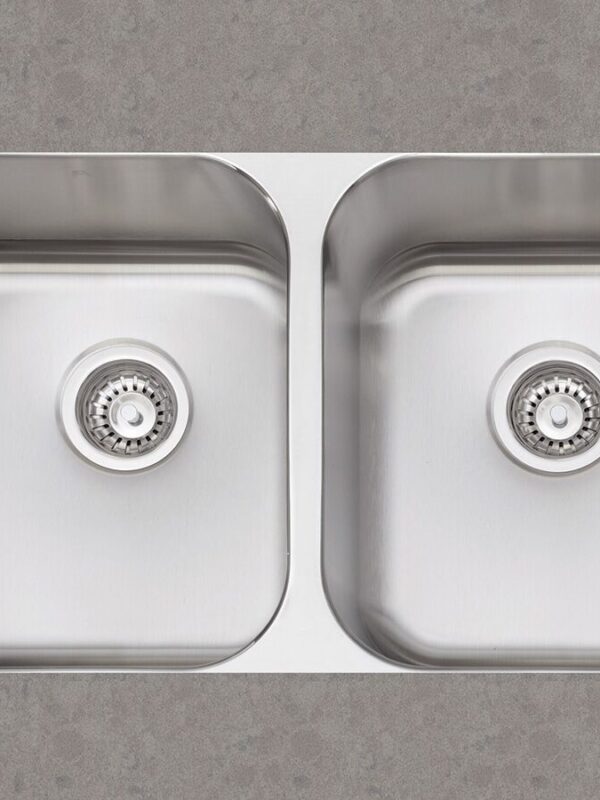 AFA Flow Double Bowl Undermount Sink No Taphole 796mm Stainless Steel