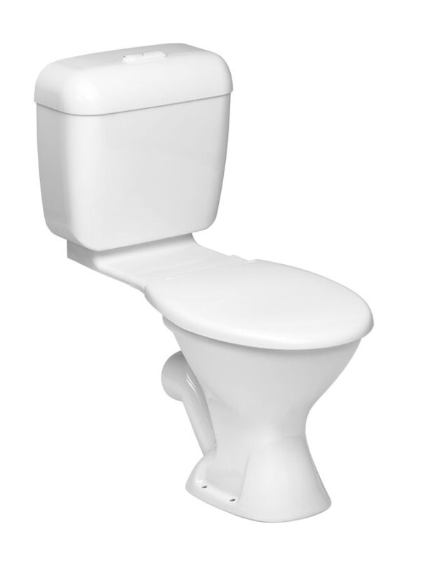 Base Link Toilet Suite P Trap with Seat White (4 Star)