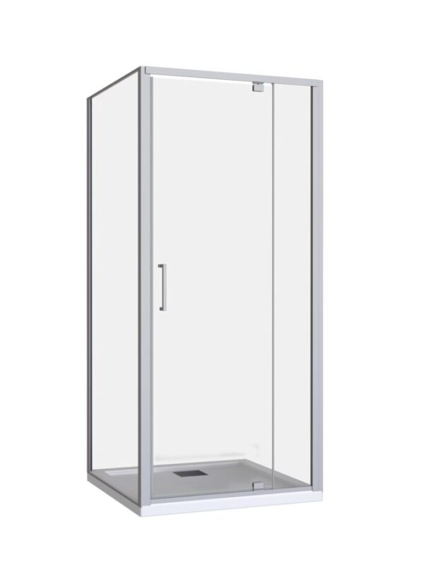 Base MK2 Shower Screen & Shower Base with Rear Outlet 900mm x 900mm Chrome