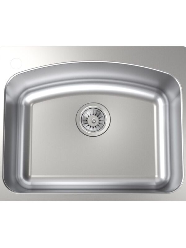 Clark Edgeline MKII Flushline Laundry Trough 42 Litre 1 Taphole Left Hand Stainless Steel