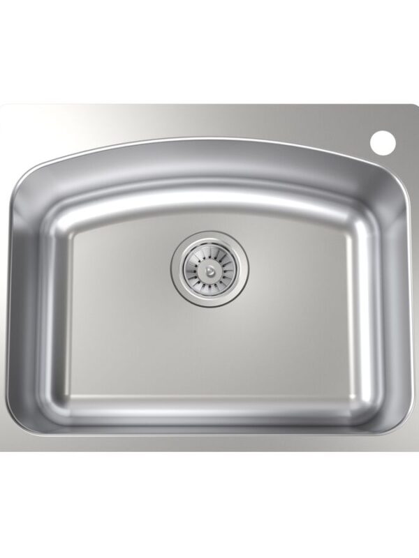 Clark Edgeline MKII Flushline Laundry Trough 42 Litre 1 Taphole Right Hand Stainless Steel
