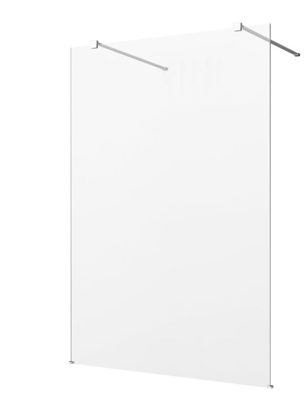 Kado Lux Fixed Shower Screen Panel Double Entry and Wall Support 1400mm Chrome