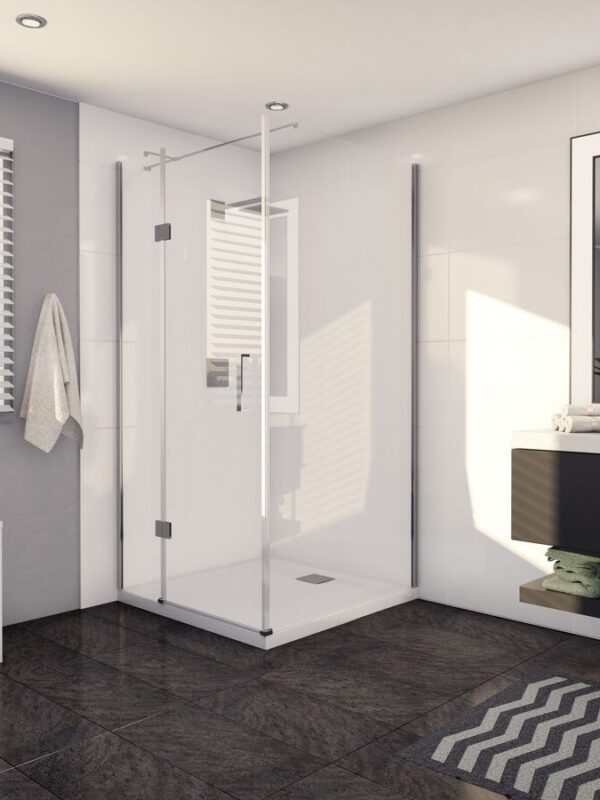 Kado Lux Shower System 1000mm x 1000mm Rear Outlet Chrome