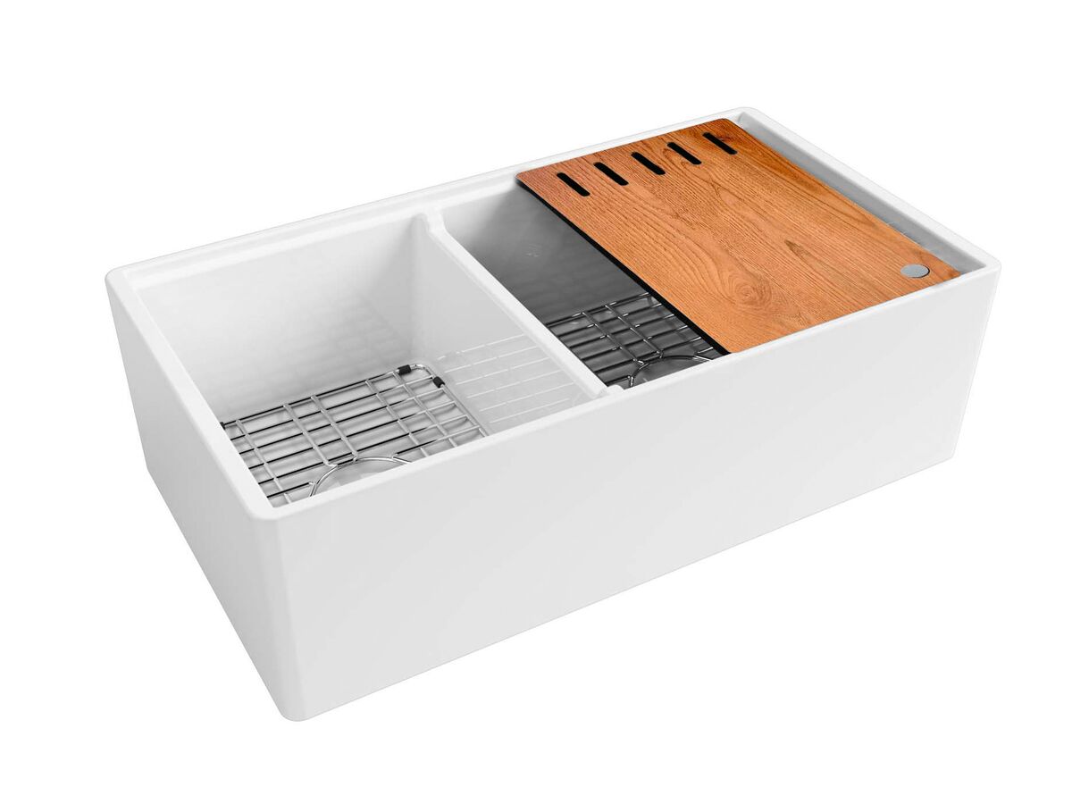 Memo Harper 1 3/4 Butler Sink Fireclay White - Image 3