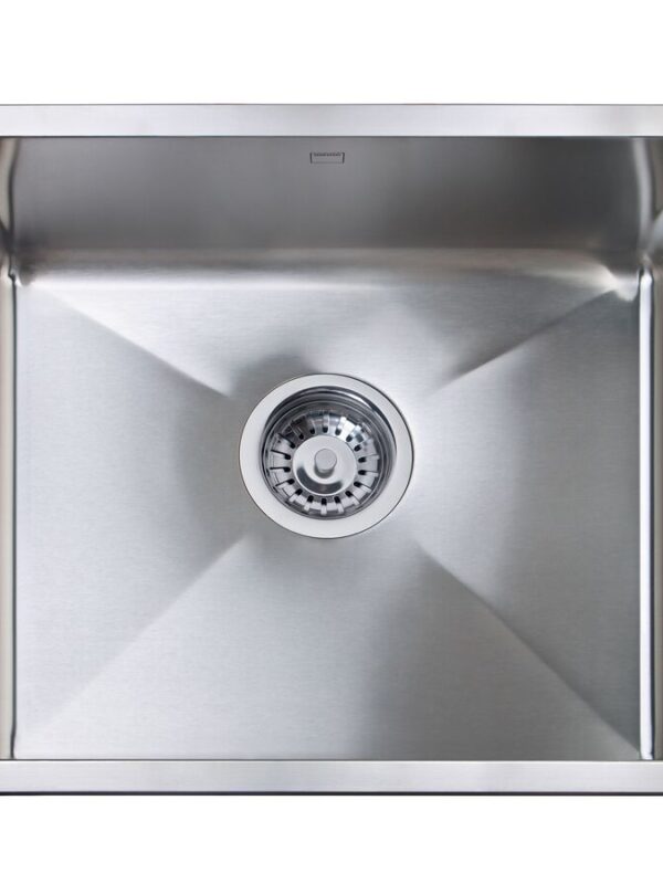 Memo Hugo Extended Single Bowl Sink No Taphole Stainless Steel