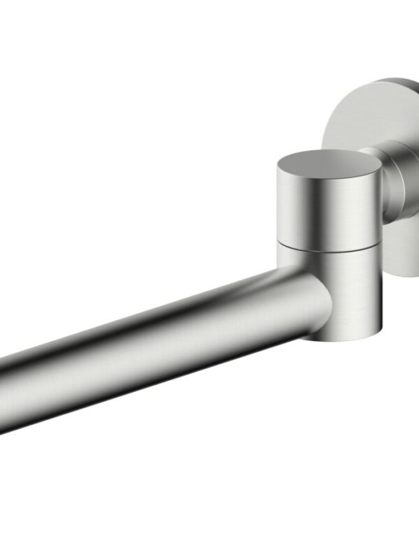 Mizu Drift Swivel Bath Outlet Straight Spout 227mm Brushed Nickel