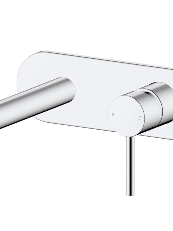 Mizu Drift Wall Basin / Bath Mixer Set with Straight Spout Kit Chrome (6 Star) Lead Free