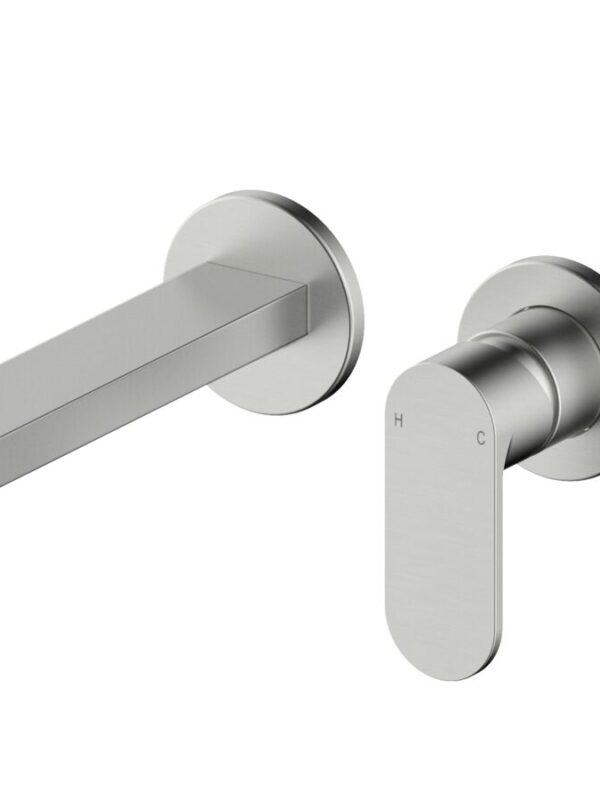 Mizu Soothe MK2 Wall Basin/Bath Mixer Set 2 Piece Kit Brushed Nickel (6 Star) Lead Free