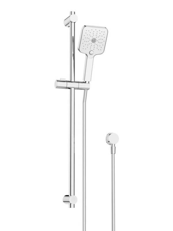 Mizu Soothe Single Rail Shower 3 Function with Wall Water Inlet Chrome (5 Star)
