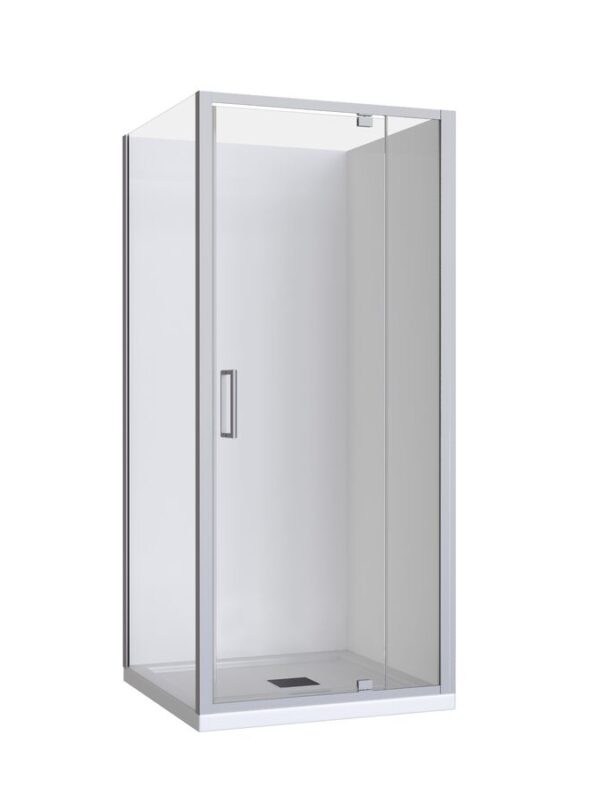 Posh Bristol Shower System with Centre Outlet 900mm x 900mm White & Chrome