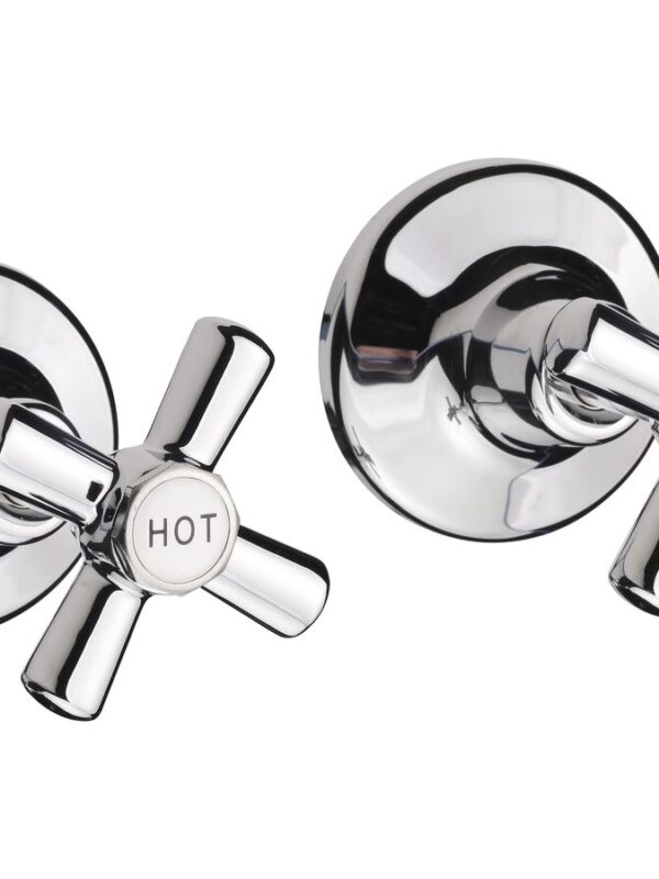 Posh Bristol Wall Top Assembly Taps 3/4 Ceramic Disc Chrome Lead Free