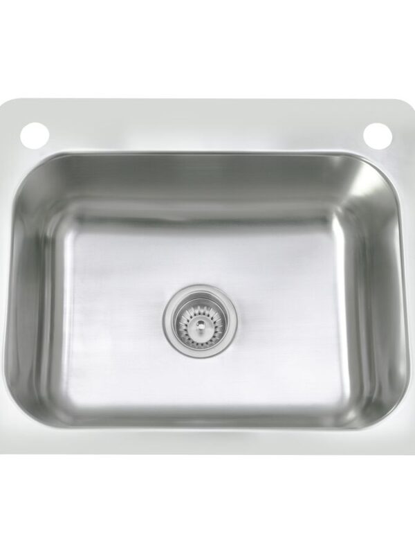Posh Domaine Trough 45L with Bypass 2 Taphole Stainless Steel