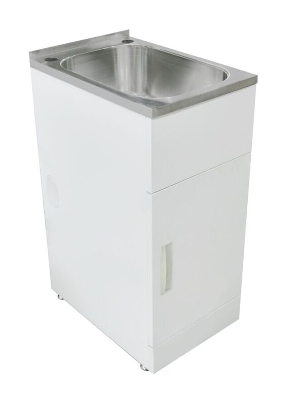 Posh Domaine Trough & Cabinet 27L with Bypass 2 Taphole Stainless Steel