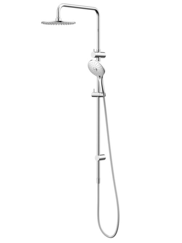 Posh Domaine Twin Rail Shower with Top Rail Water Inlet Chrome (3 Star)
