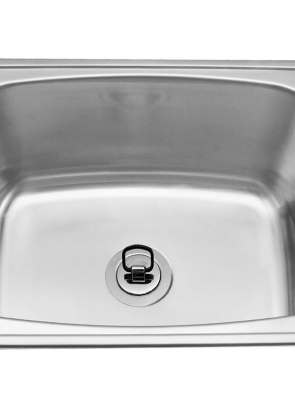 Posh Solus Flat Rim Trough 70 Litres No Tapholes Stainless Steel