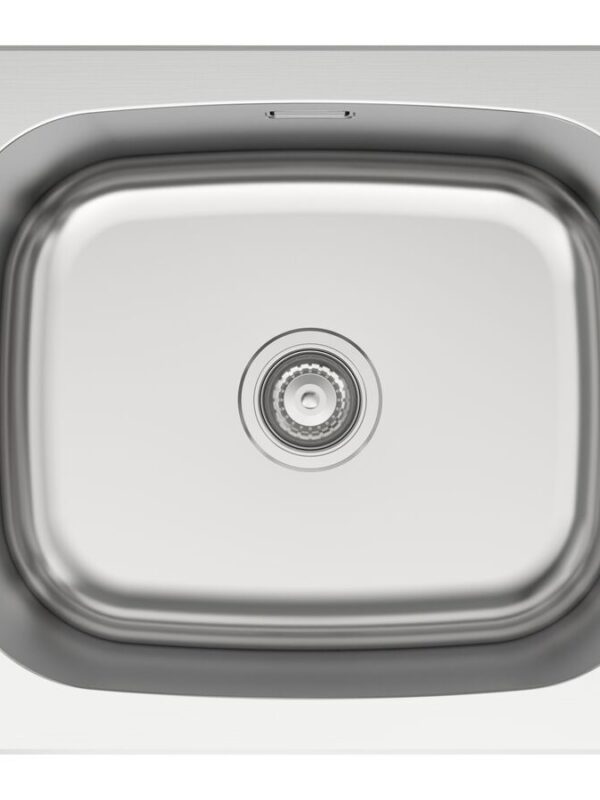 Posh Solus MK2 Inset/Undermount Laundry Trough 45 Litre No Taphole with Overflow Stainless Steel