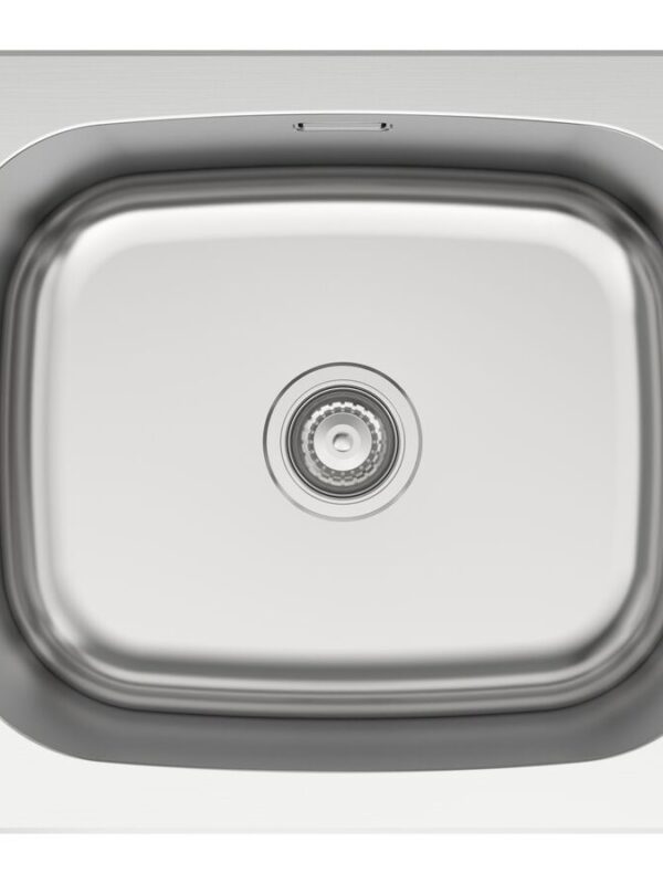 Posh Solus MK2 Inset/Undermount Laundry Trough 45 Litre Right Hand Taphole with Overflow Stainless Steel