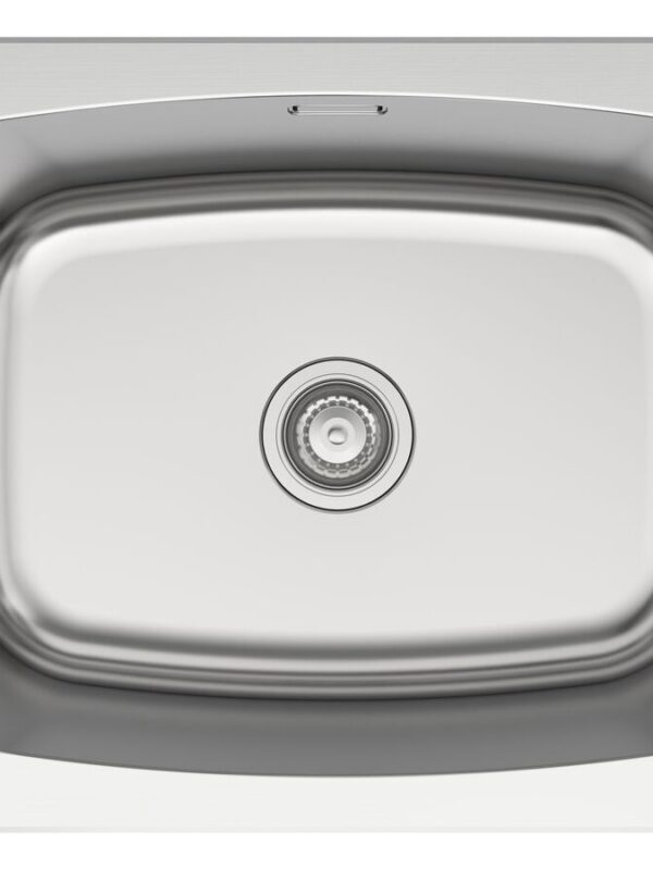 Posh Solus MK2 Inset/Undermount Laundry Trough 70 Litre 1 Taphole with Bypass & Overflow Stainless Steel