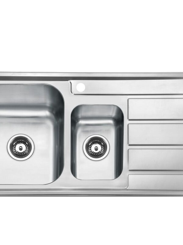 Posh Solus MK3 1 1/3 Bowl Inset Sink 1 Taphole Left Hand Bowl Stainless Steel