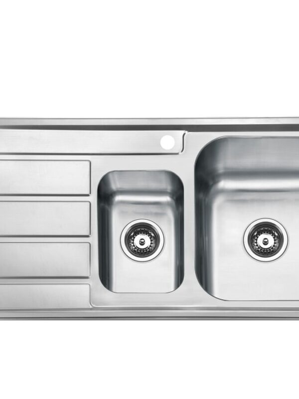Posh Solus MK3 1 1/3 Bowl Inset Sink 1 Taphole Right Hand Bowl Stainless Steel