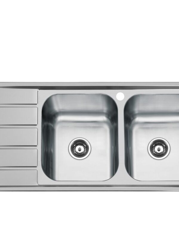 Posh Solus MK3 Double Bowl Inset Sink 1 Taphole Right Hand Bowl Stainless Steel