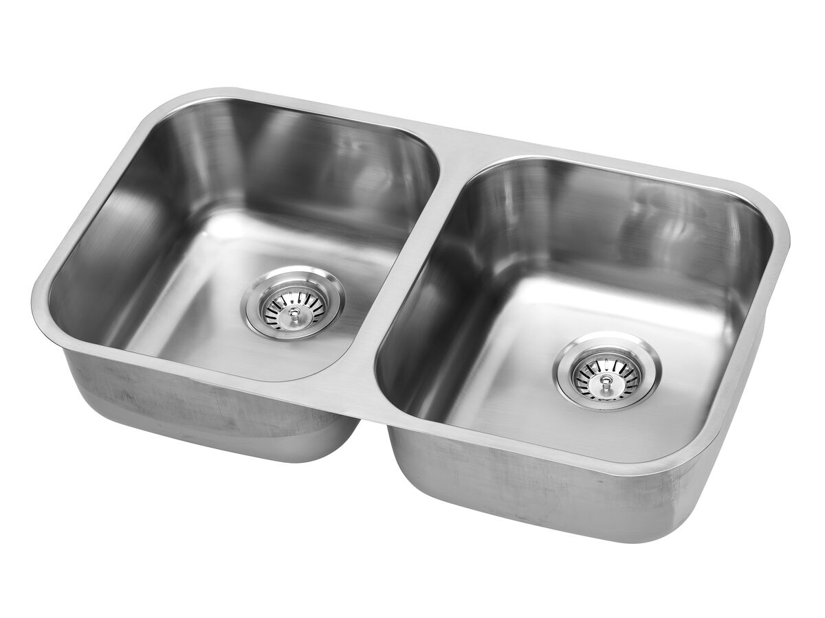 Posh Solus MK3 Double Bowl Undermount Sink No Taphole Stainless Steel - Image 2