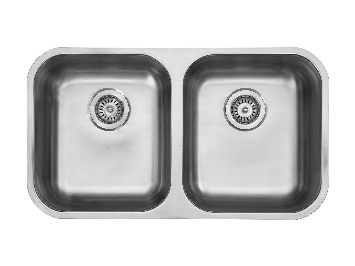 Posh Solus MK3 Double Bowl Undermount Sink No Taphole Stainless Steel