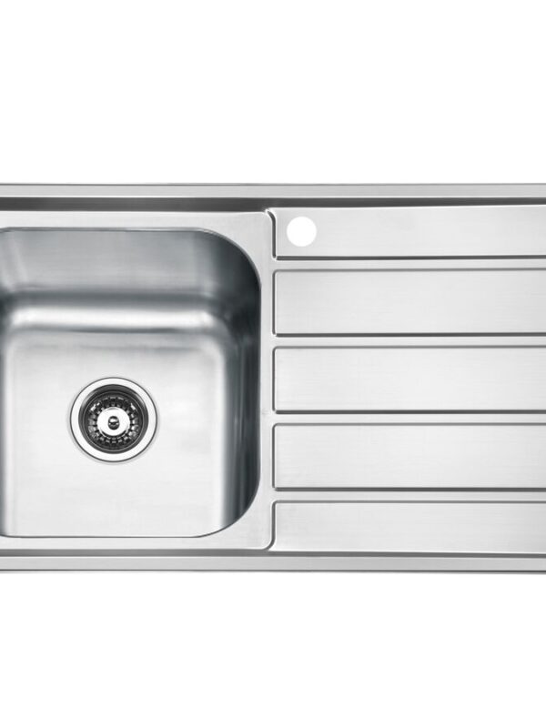 Posh Solus MK3 Single Bowl Inset Sink 1 Taphole Left Hand Bowl Stainless Steel