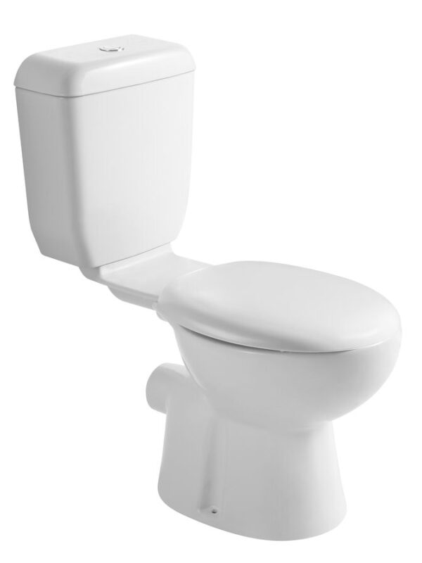 Posh Solus Round Link Toilet Suite P Trap with Soft Close Seat White (4 Star)