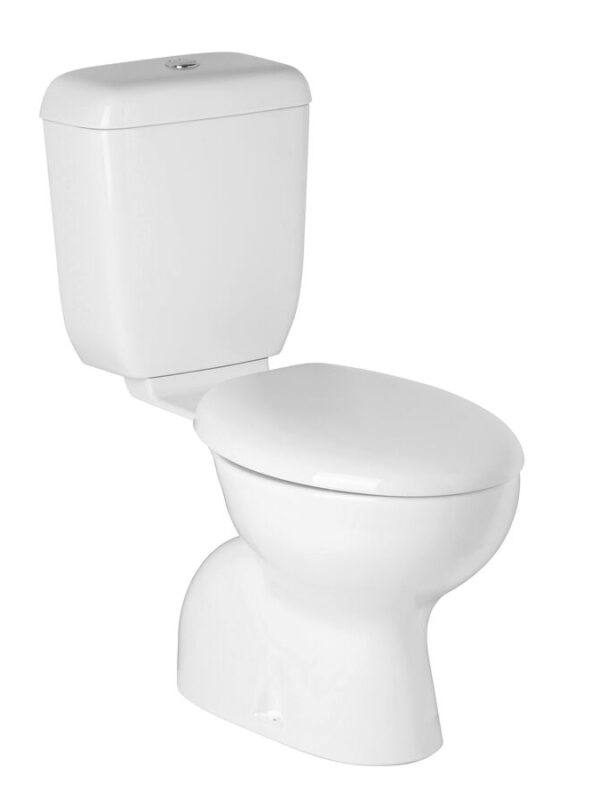 Posh Solus Round Link Toilet Suite S Trap with Soft Close Seat White (4 Star)