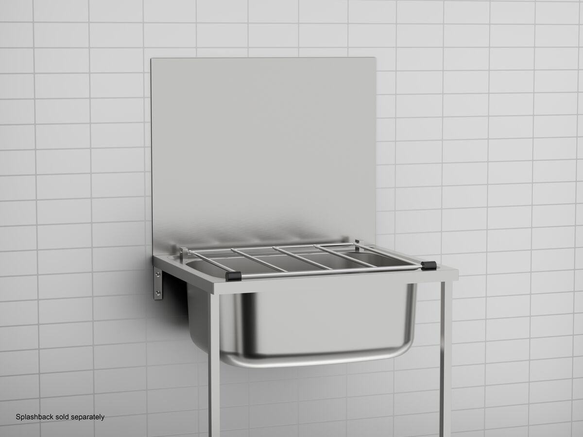 Wolfen Floor Mounted Cleaners Sink with Grate 316 Grade Stainless Steel - Image 2