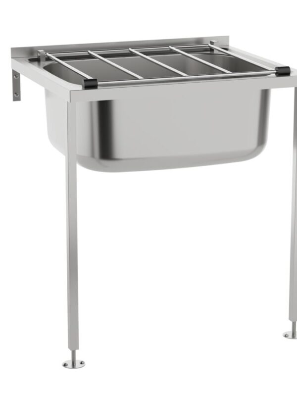 Wolfen Floor Mounted Cleaners Sink with Grate 316 Grade Stainless Steel